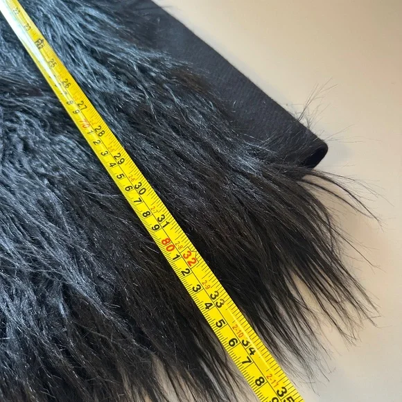 Theory Nyma Shaggy Long Vest in Black Faux Fur | Size Small - Picture 9 of 9